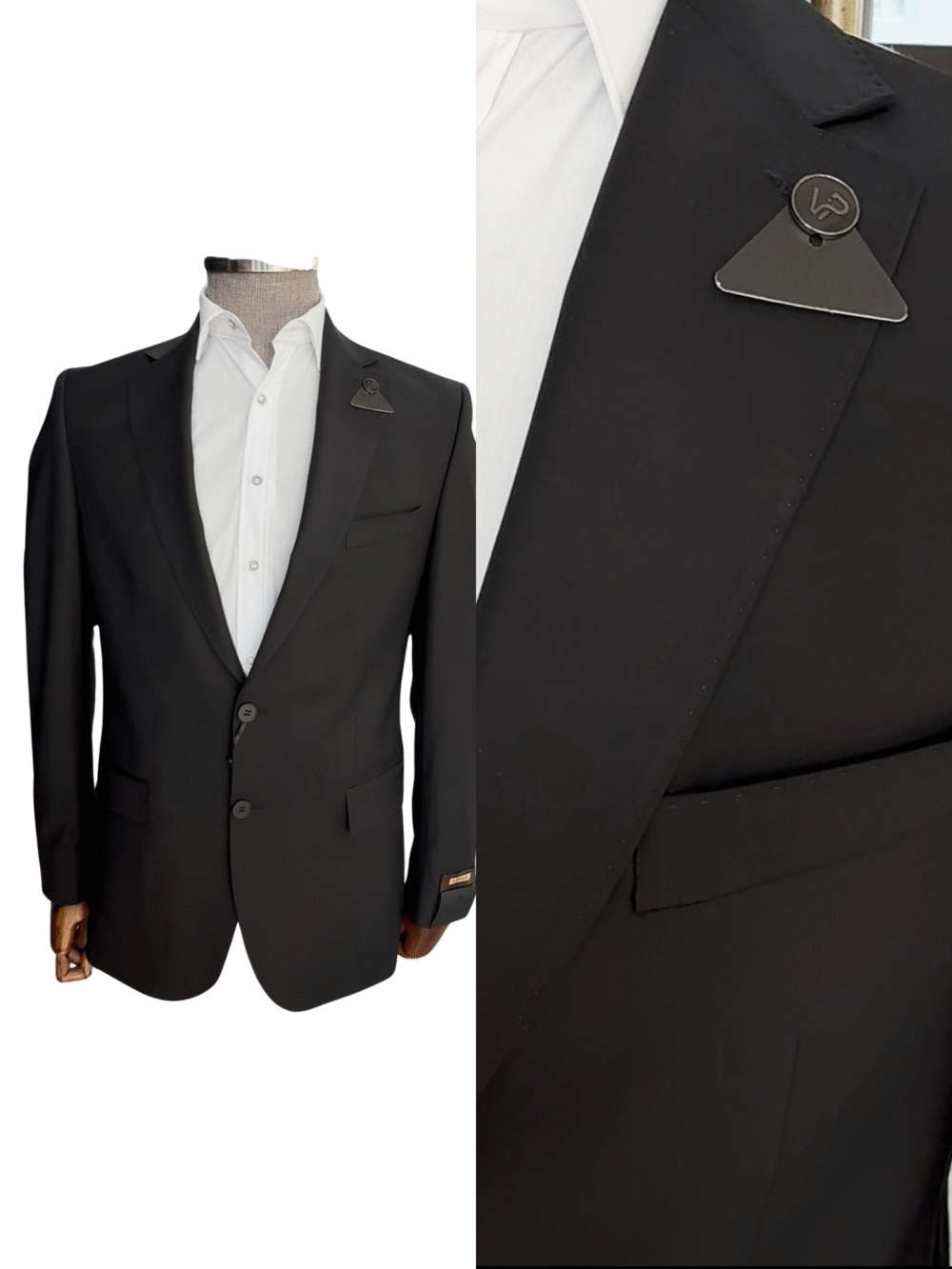 Zenga Tailored Black Suit – Office-Ready Elegance - Image 2